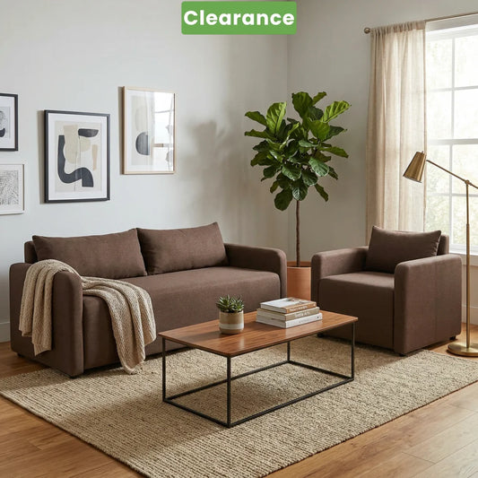 NZ Made Deseo 3 + 1 Seater Espresso Colour - Floor Model Sofas & Couches