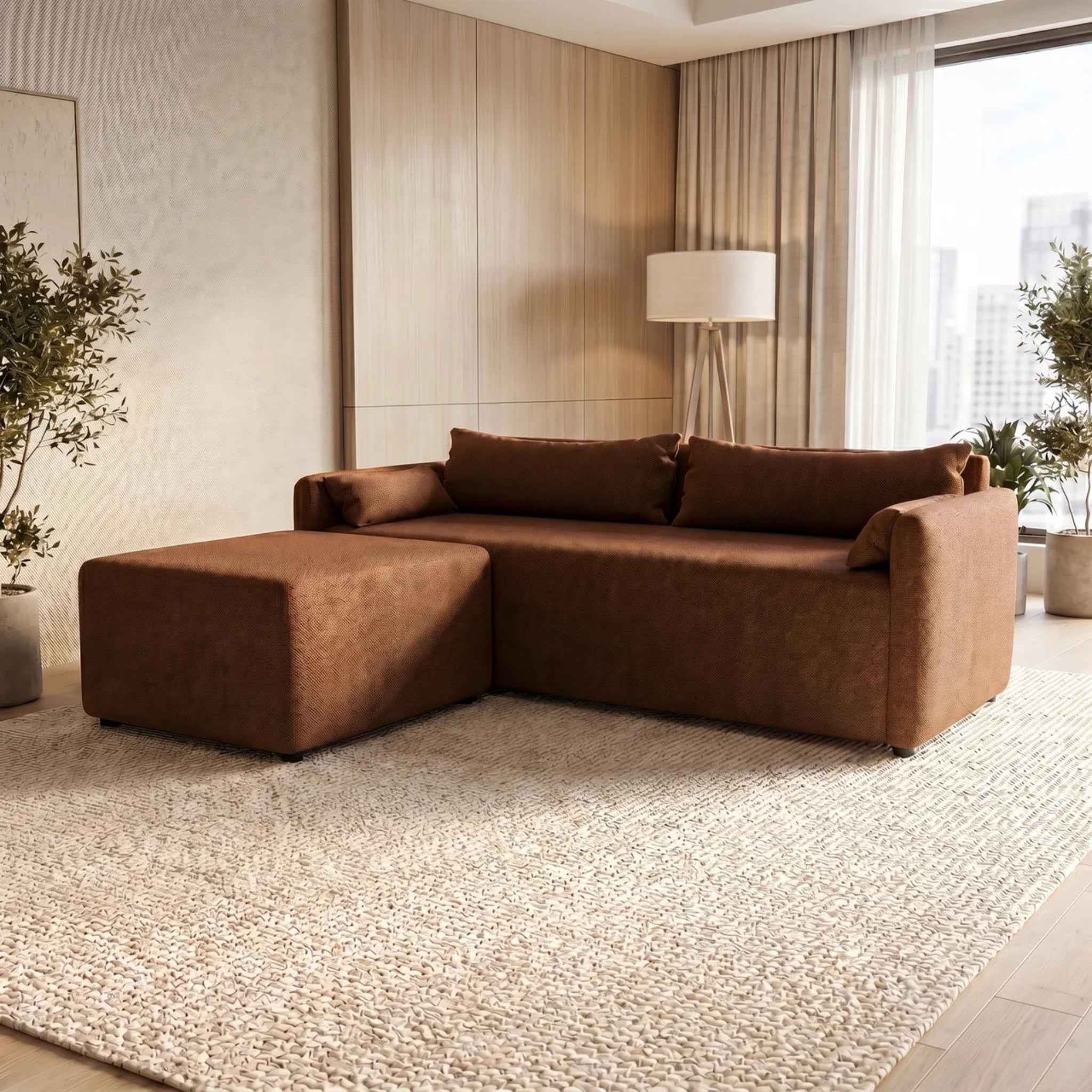 NZ Made Deseo 3 Seater With Chaise Corner Sofa - Image 6 | Furniture World NZ