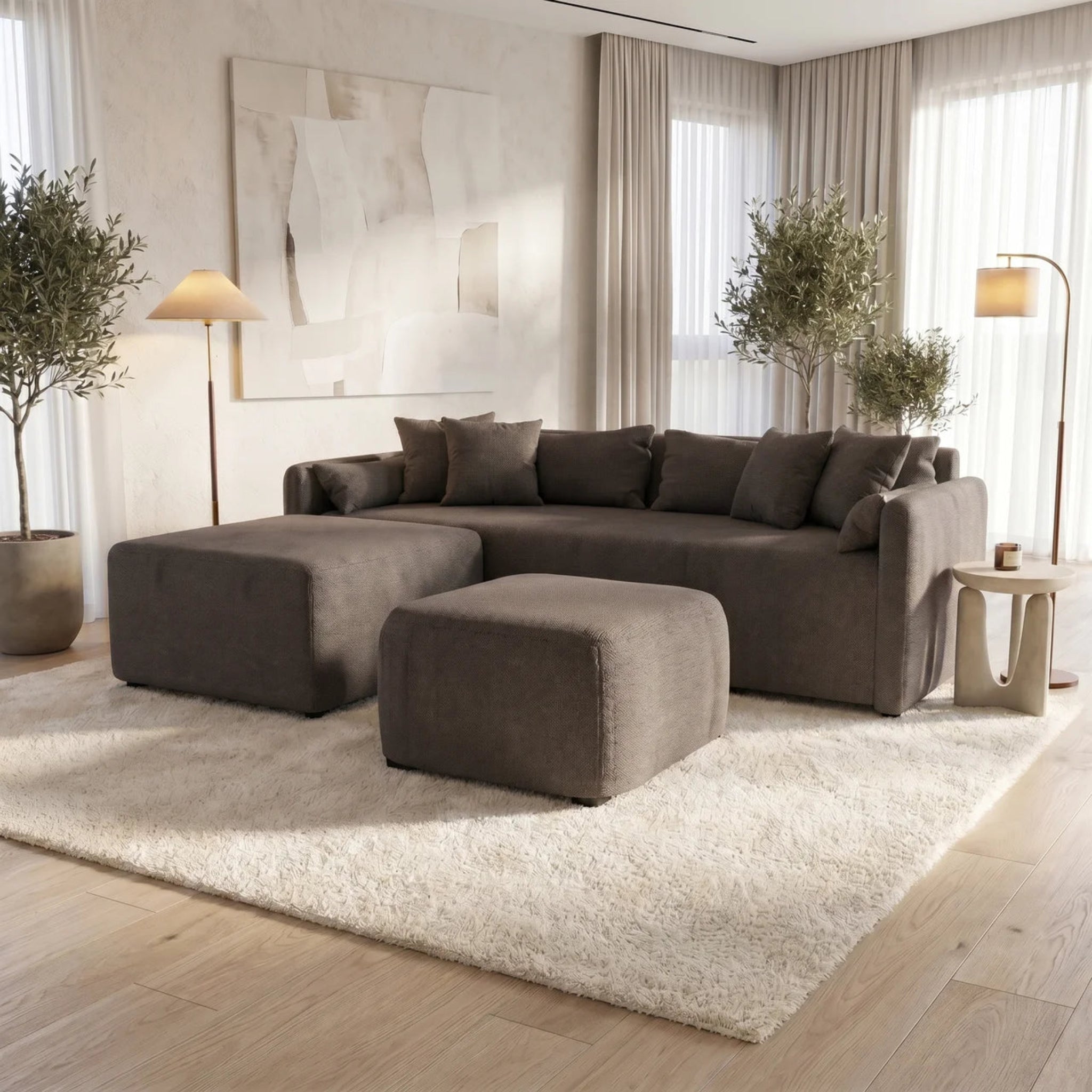 NZ Made Deseo 3 Seater With Chaise Corner Sofa - Image 7 | Furniture World NZ