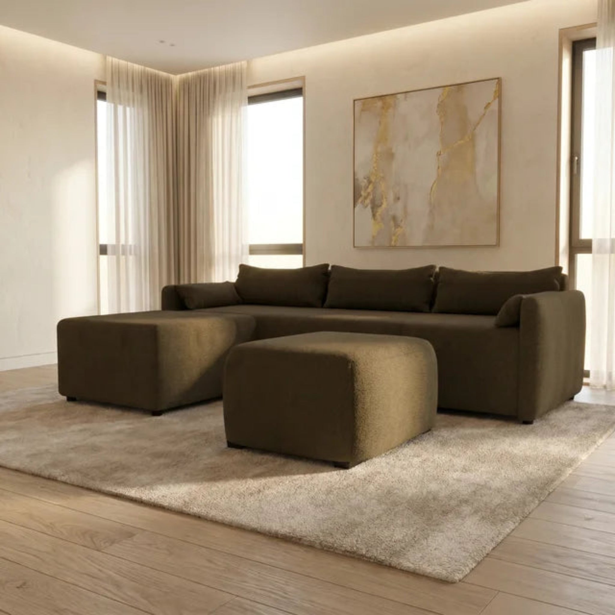 NZ Made Deseo 4 Seater With Chaise Corner Sofa - Image 20 | Furniture World NZ