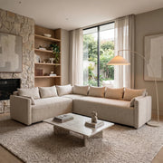 NZ Made Deseo 6 Seater Corner Sofa - Side View | Furniture World NZ