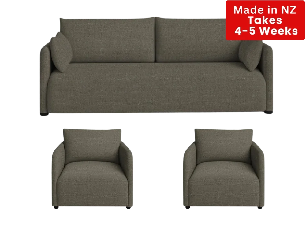 Nz Made Deseo Sofa Collection Atlas Armour / 3 + 1 + 1 Seater