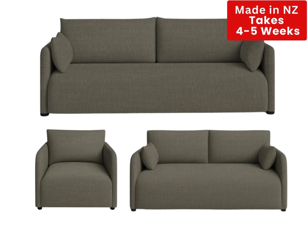 Nz Made Deseo Sofa Collection Atlas Armour / 3 + 2 + 1 Seater