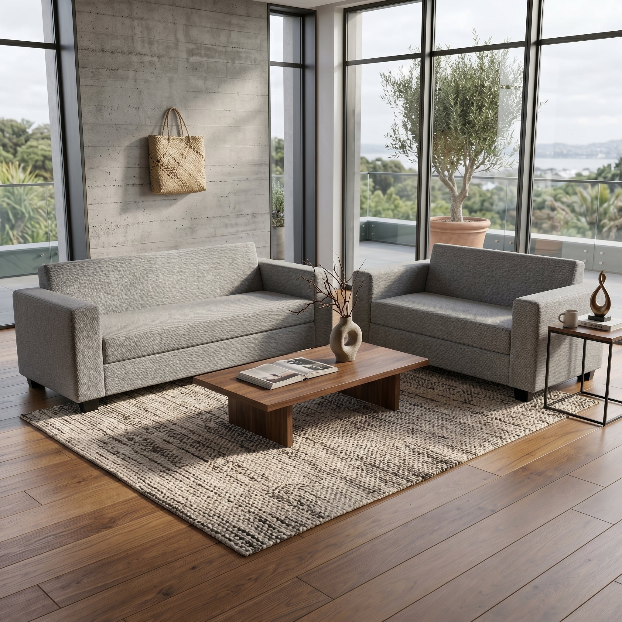 NZ Made Eco 3+2 Seater Palazzo Silver Sofa | Furniture World NZ