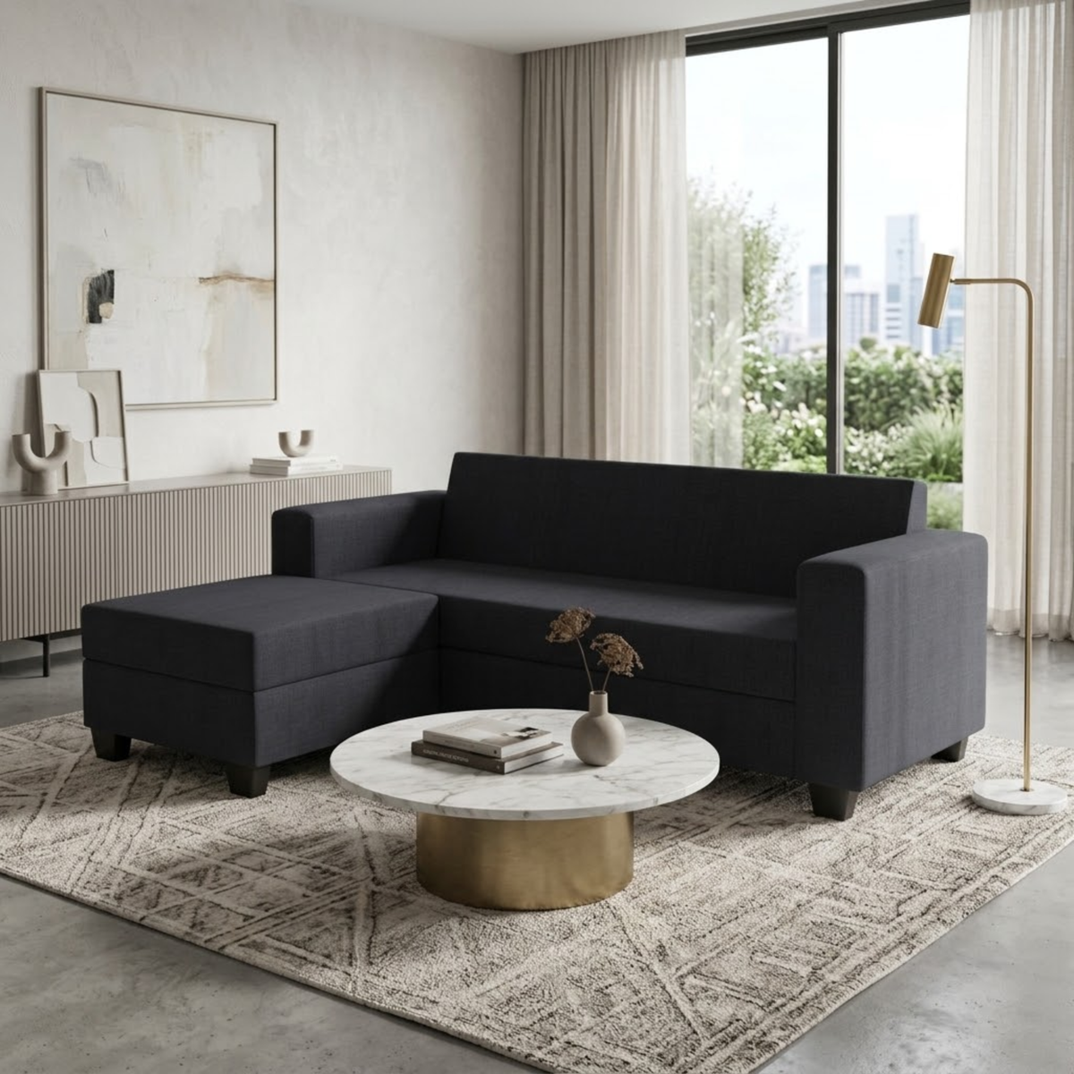 NZ Made Eco 4 Seater Corner Sofa With Reversible Chaise