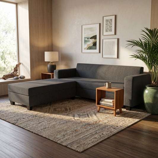NZ Made Eco 4 Seater with Chaise Corner Sofa | Furniture World NZ