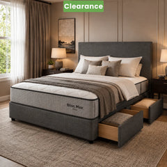 NZ Made Eco Bed Base Queen With 2 Drawer- Floor Model
