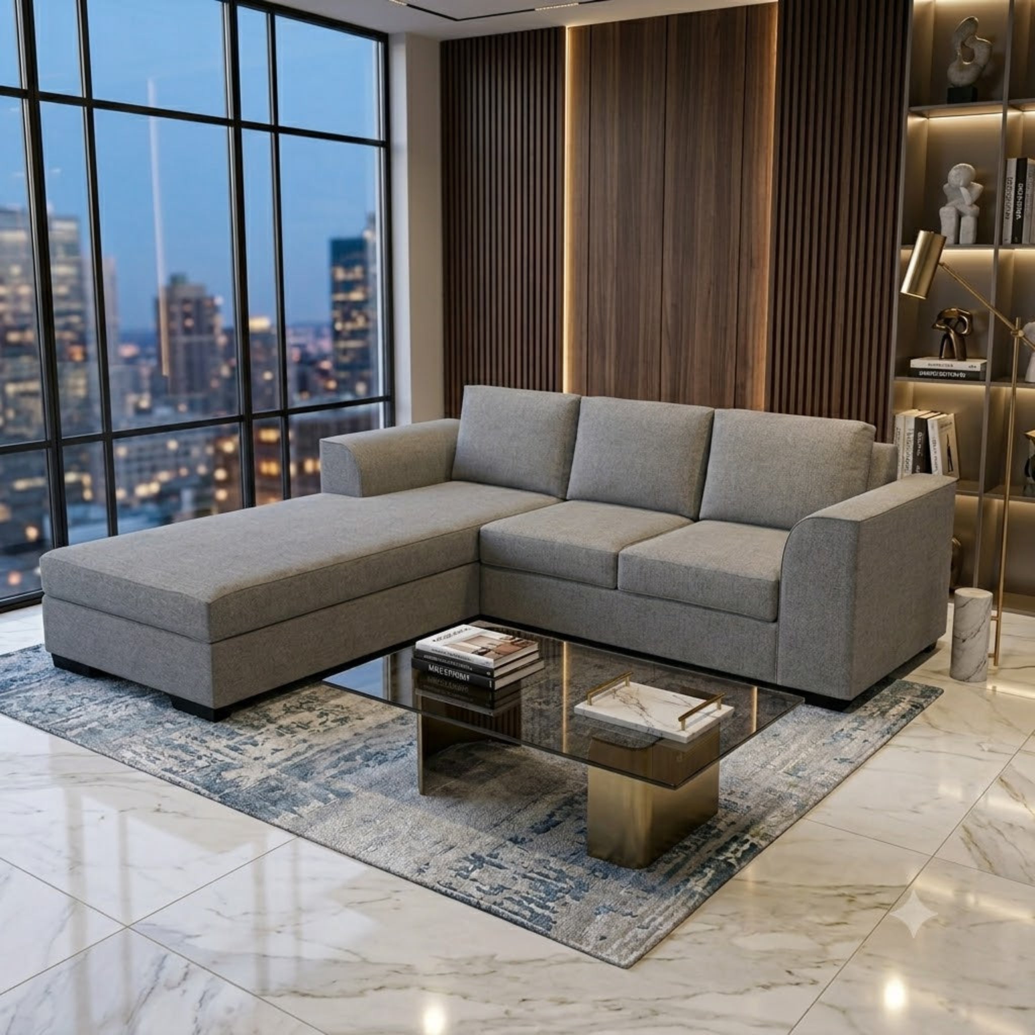 NZ Made Harbor 3 Seater with Chaise Corner Sofa