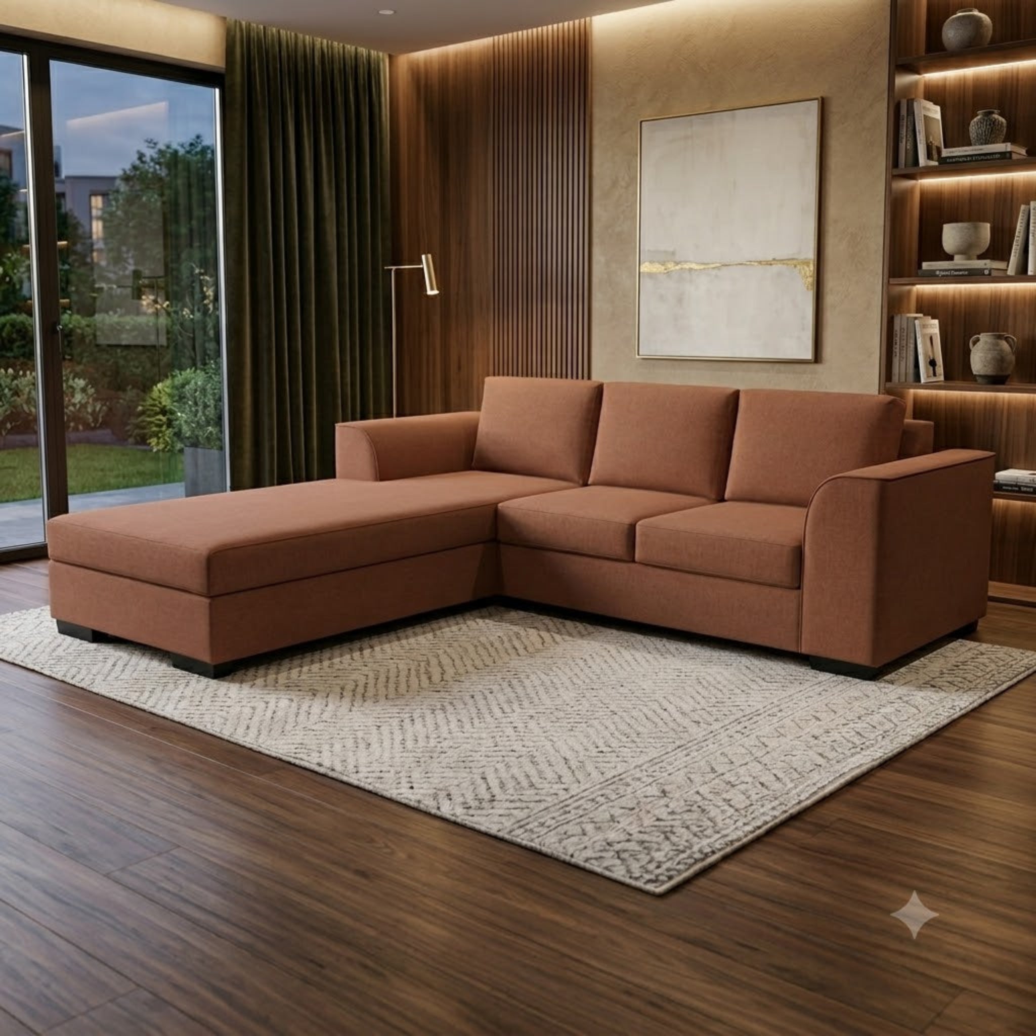 NZ Made Harbor 3 Seater with Chaise Corner Sofa
