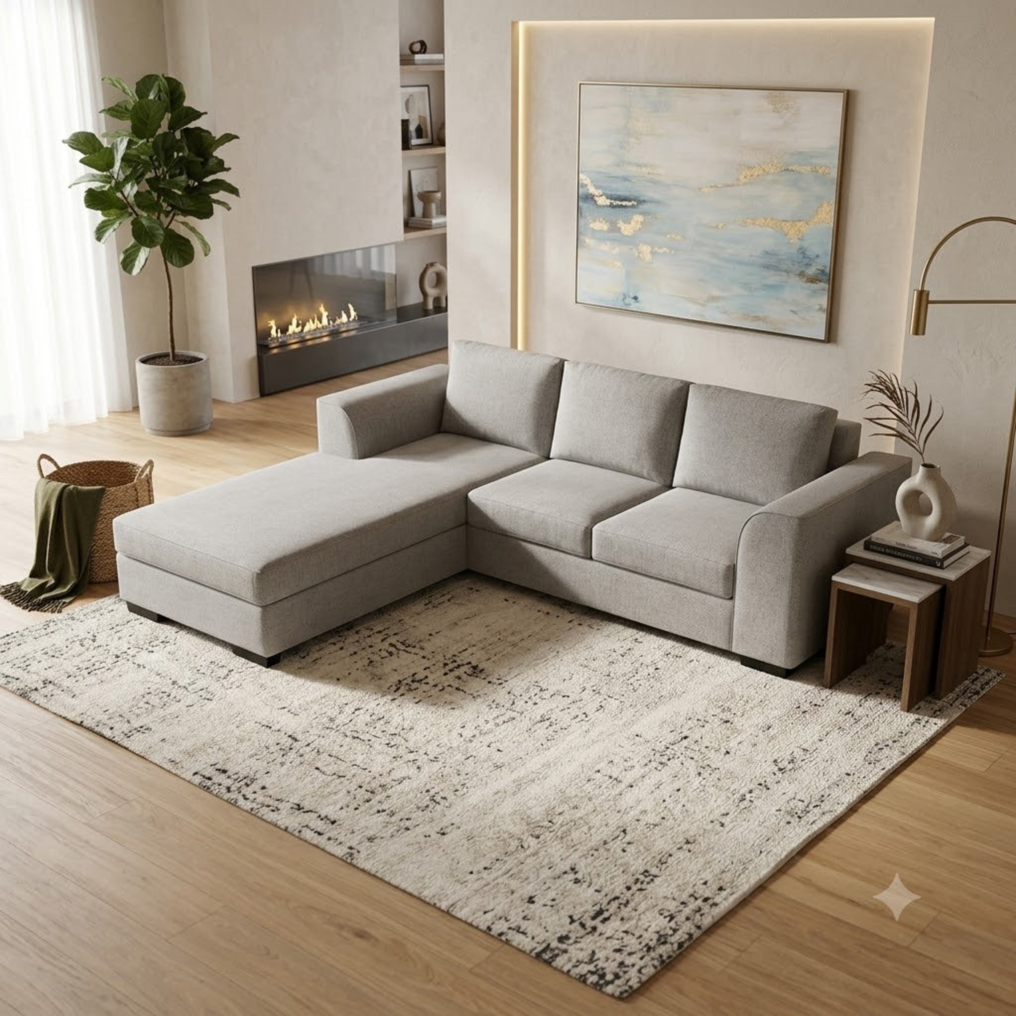 NZ Made Harbor 3 Seater with Chaise Corner Sofa