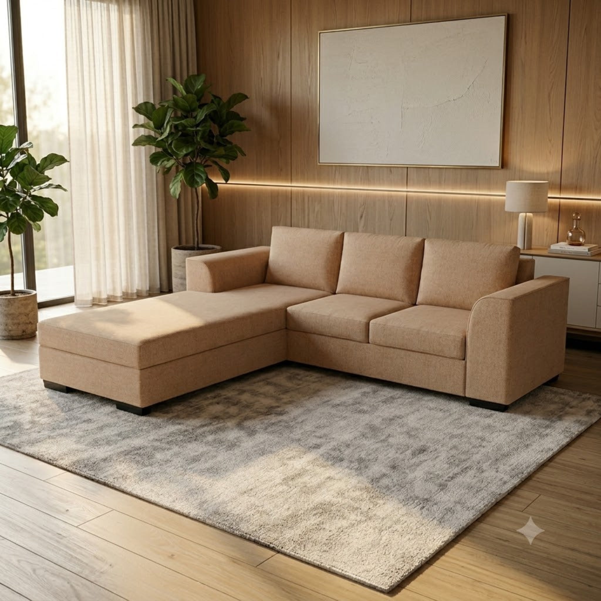 NZ Made Harbor 3 Seater with Chaise Corner Sofa