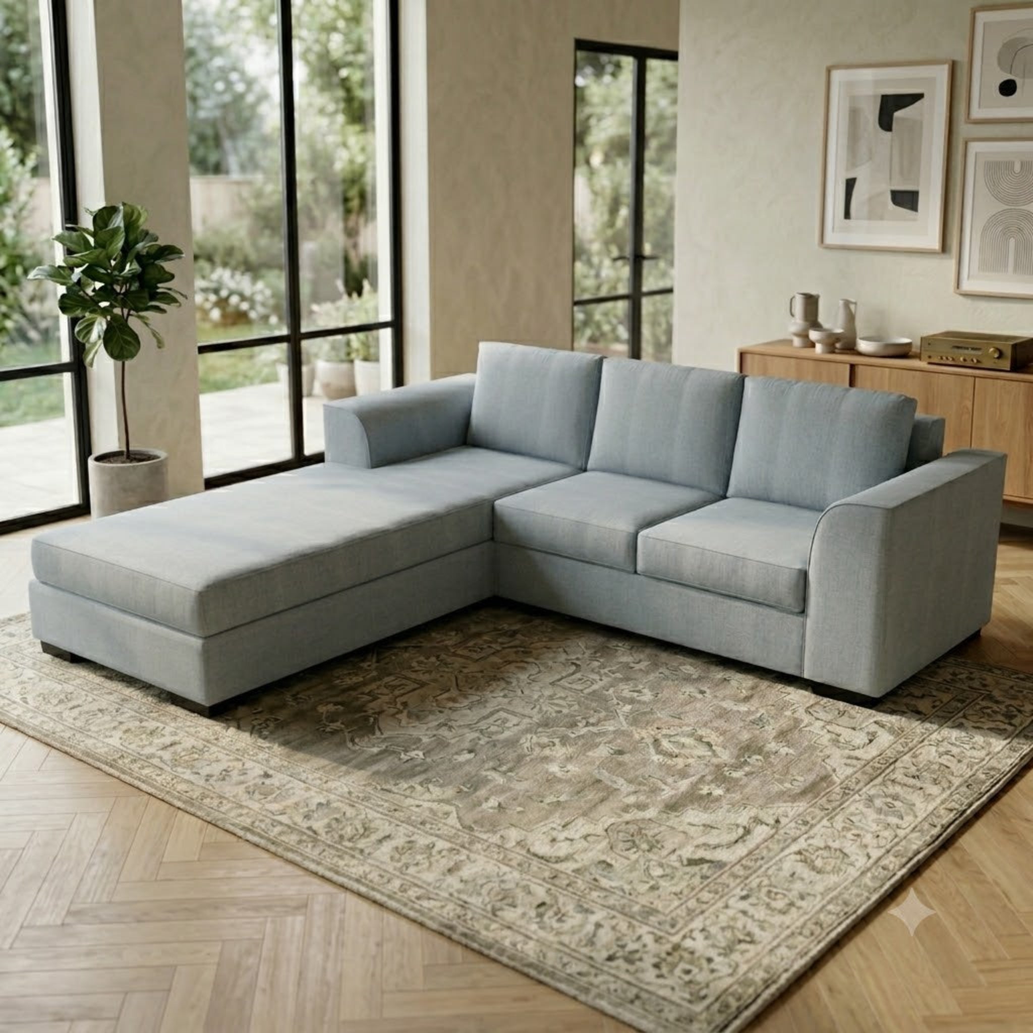 NZ Made Harbor 3 Seater with Chaise Corner Sofa