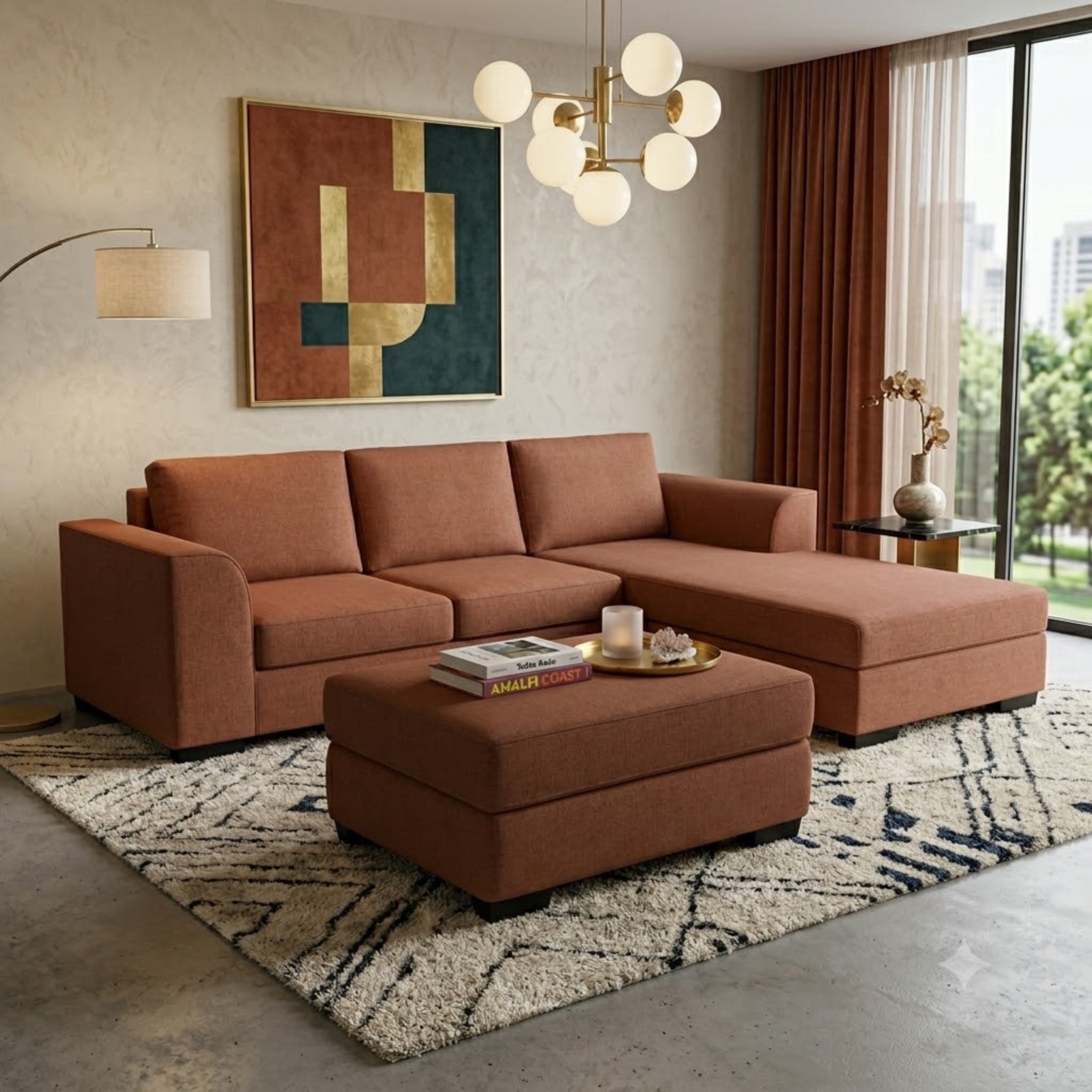 NZ Made Harbor 3 Seater with Chaise Corner Sofa