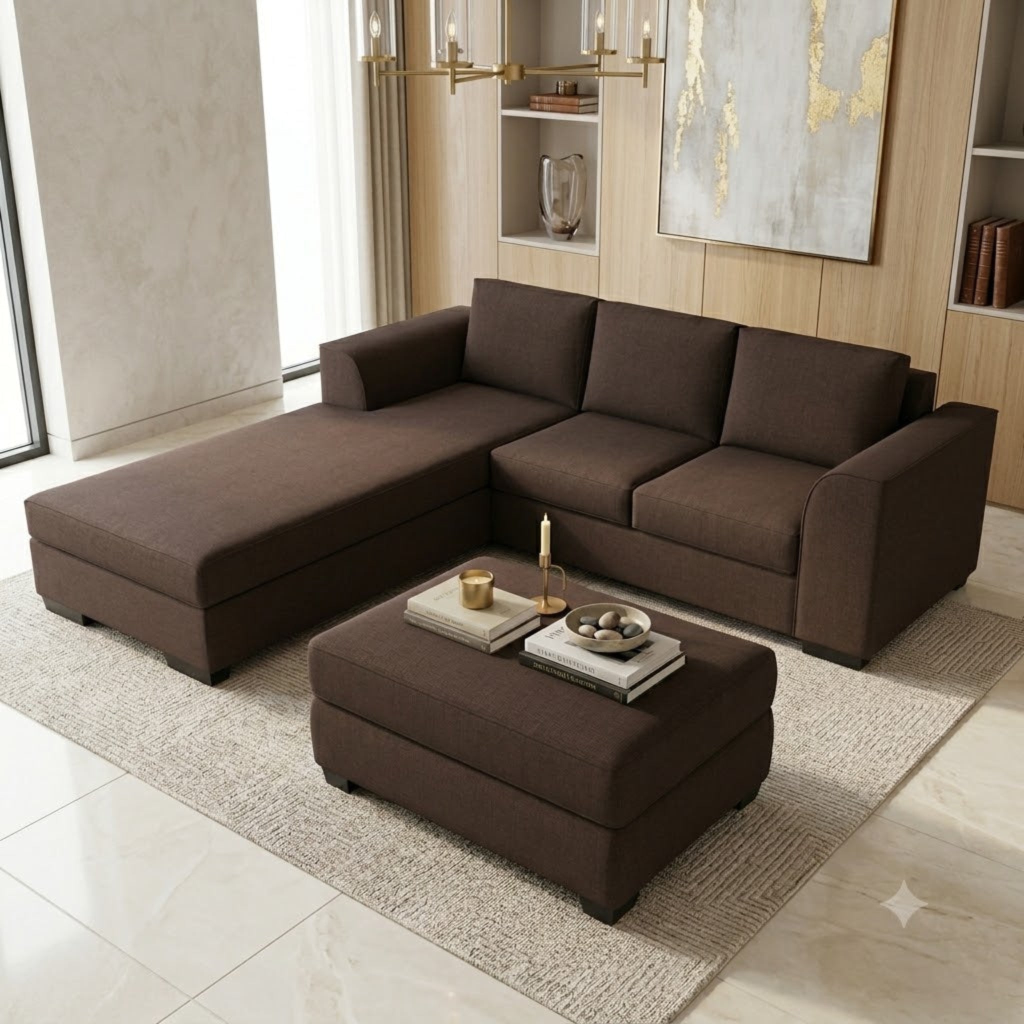 NZ Made Harbor 3 Seater with Chaise Corner Sofa