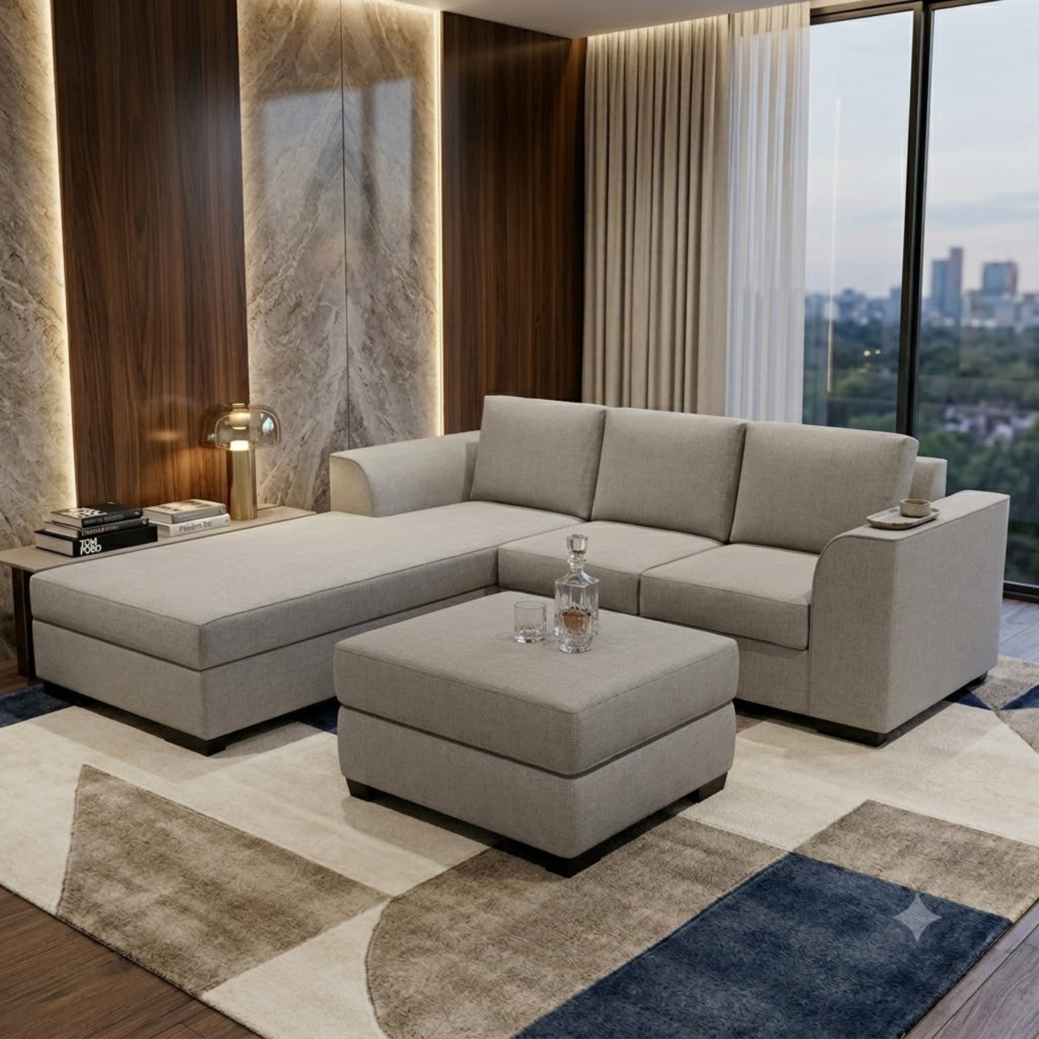 NZ Made Harbor 3 Seater with Chaise Corner Sofa