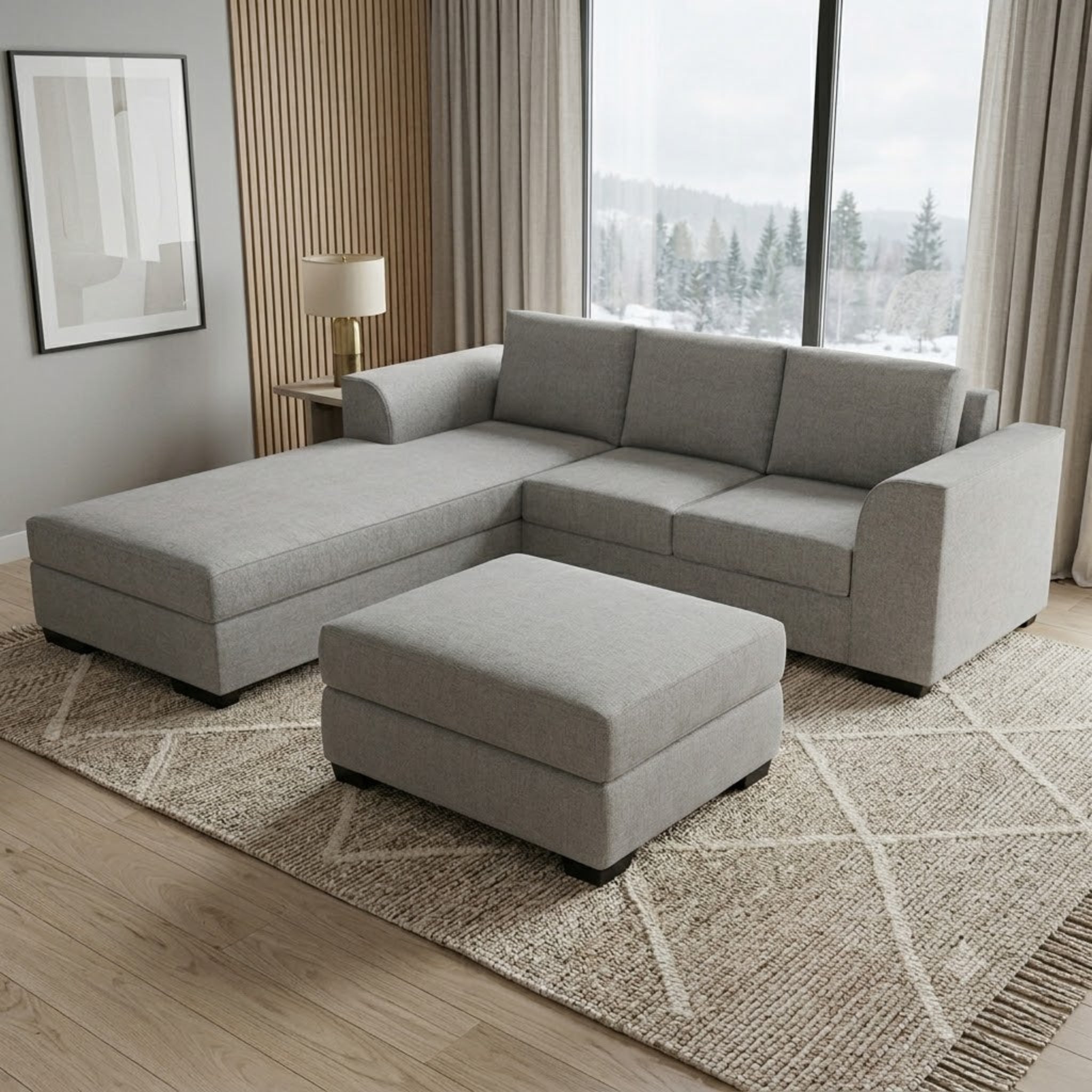 NZ Made Harbor 3 Seater with Chaise Corner Sofa