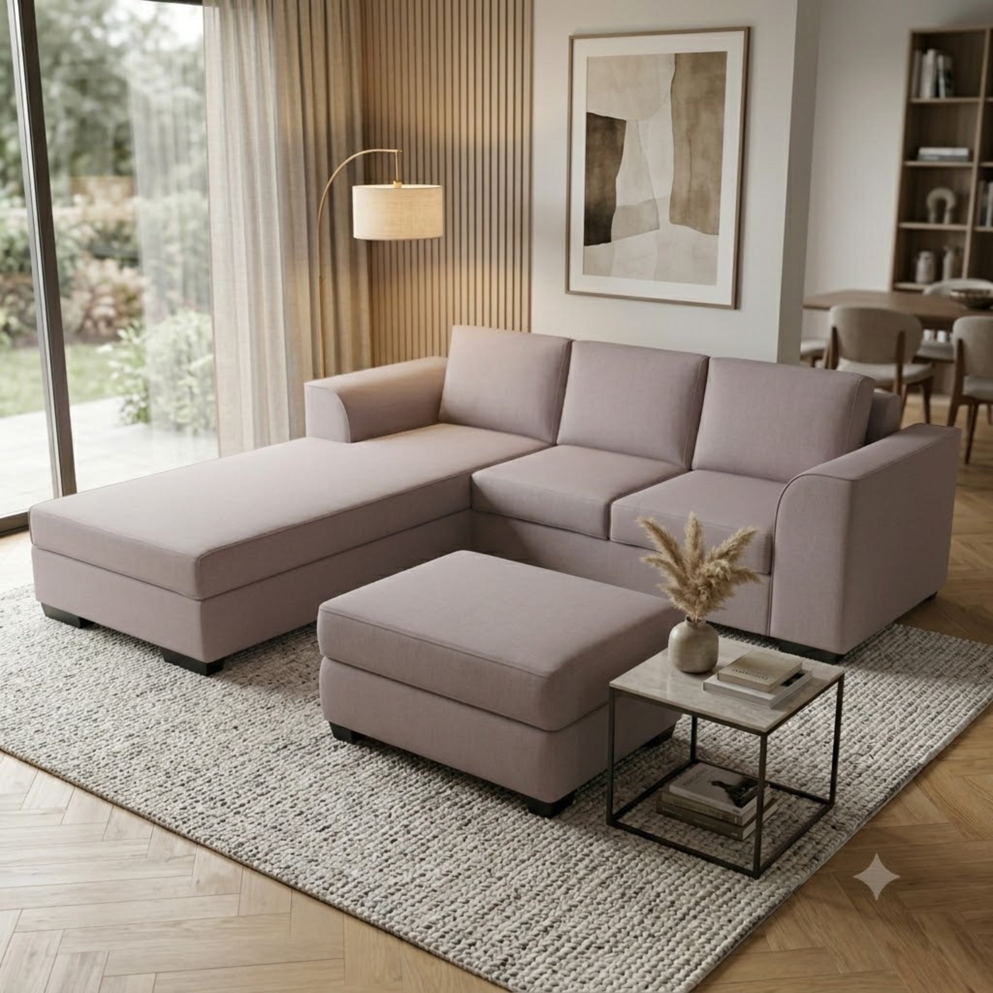 NZ Made Harbor 3 Seater with Chaise Corner Sofa