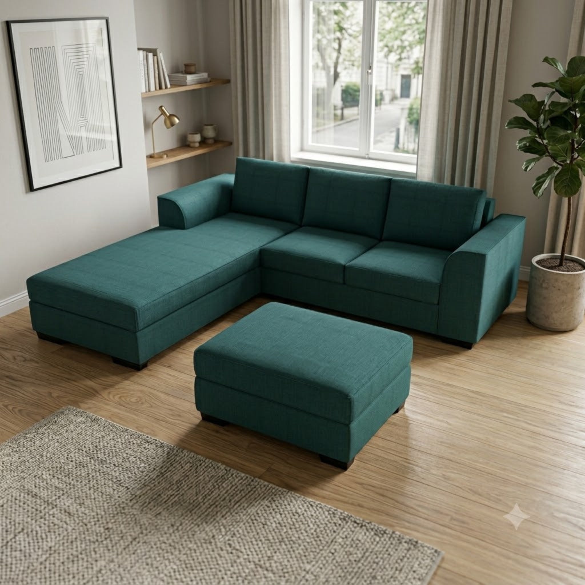 NZ Made Harbor 3 Seater with Chaise Corner Sofa
