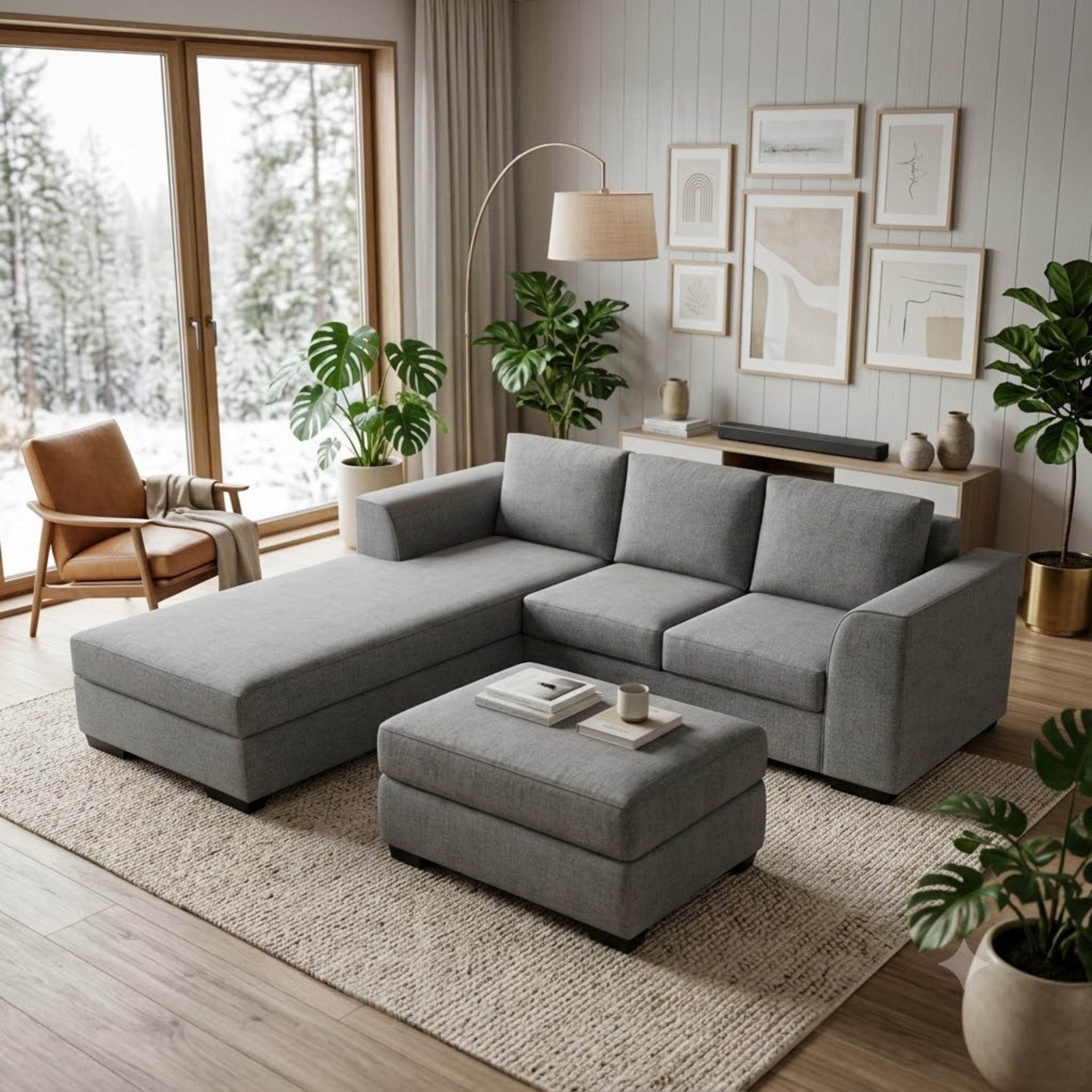 NZ Made Harbor 3 Seater with Chaise Corner Sofa