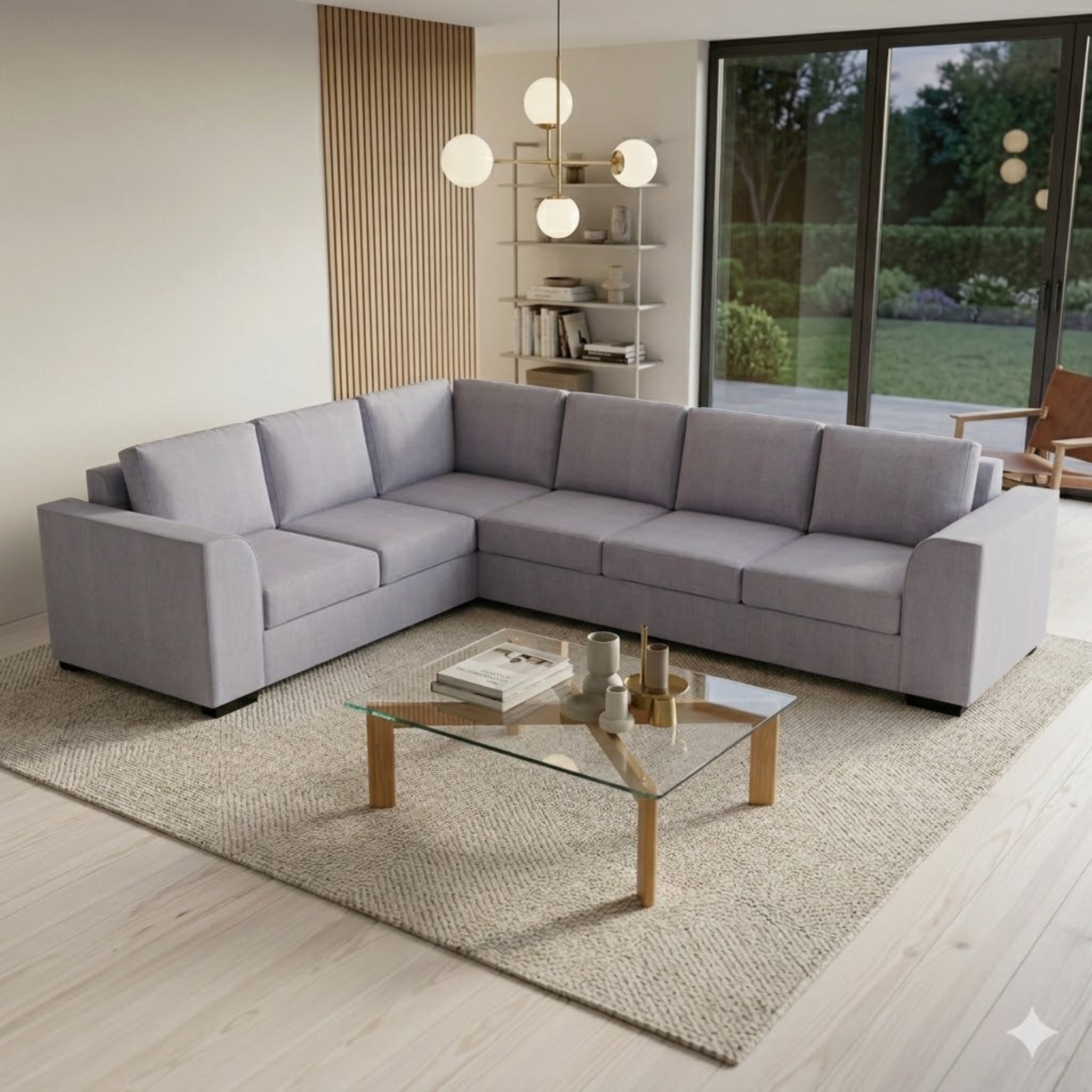 NZ Made Harbor 6 Seater Corner Sofa-Ramsey Biscuit