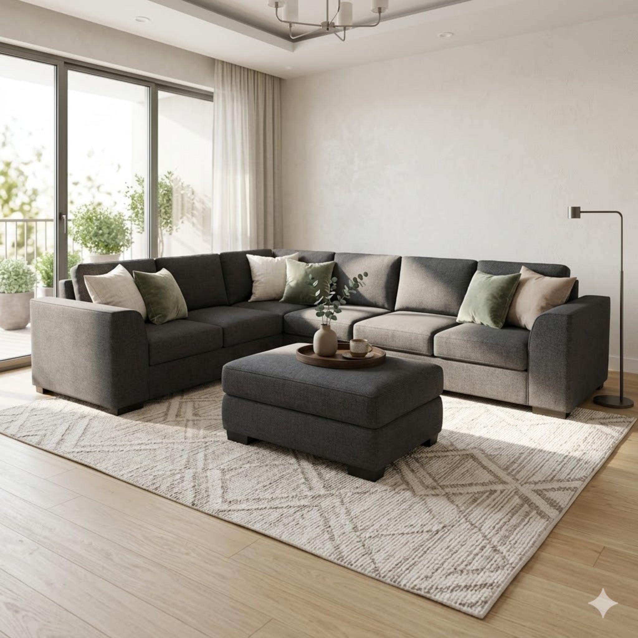 NZ Made Harbor 6 Seater Corner Sofa-Ramsey Biscuit - Image 4 | Furniture World NZ