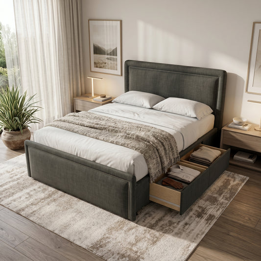 NZ Made Imperial Bed Frame With Drawers