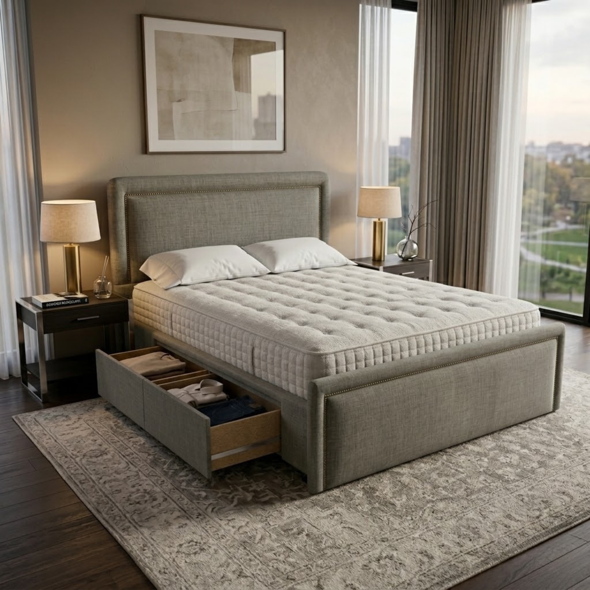 NZ Made Imperial Bed Frame With Drawers