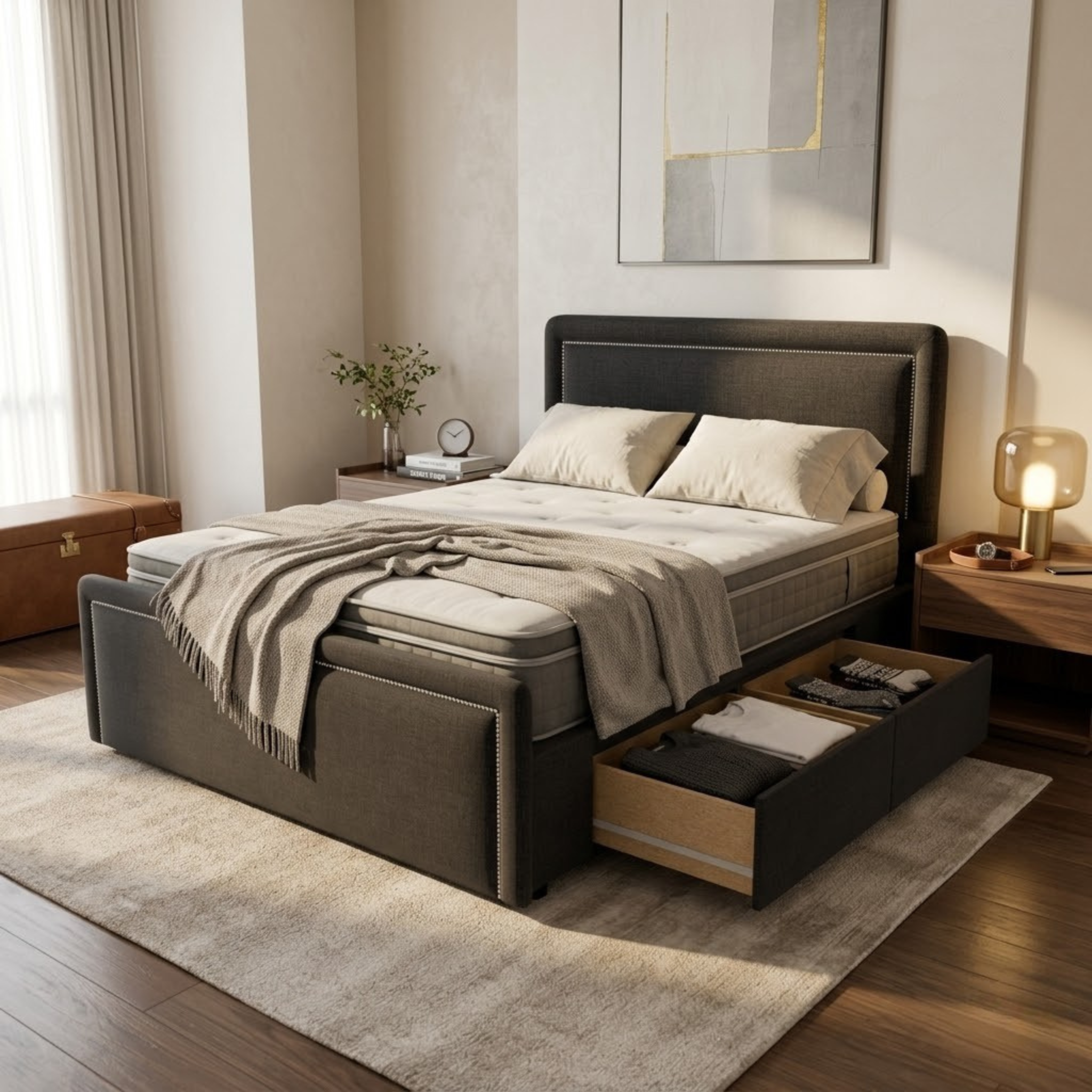 NZ Made Imperial Bed Frame With Drawers