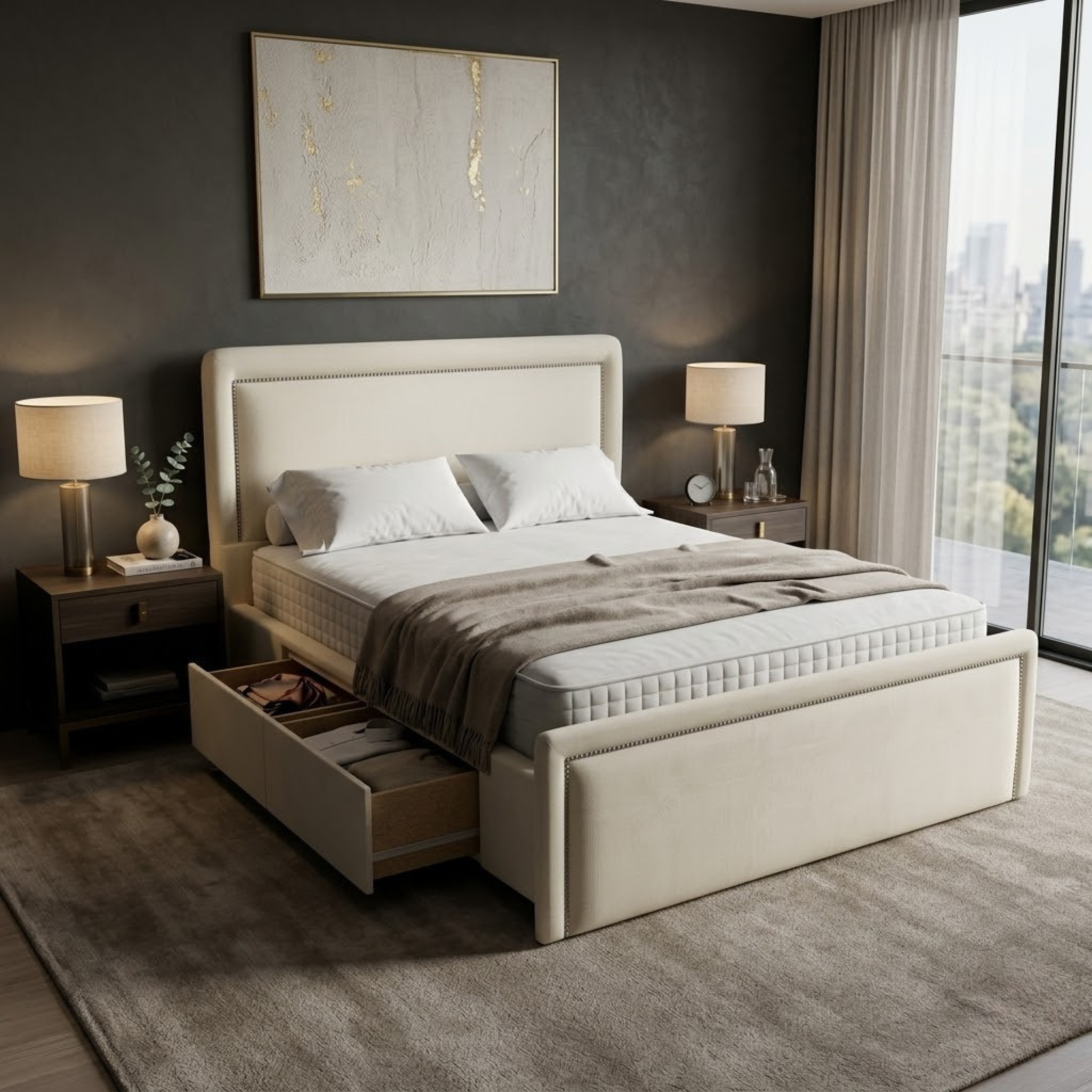 NZ Made Imperial Bed Frame With Drawers