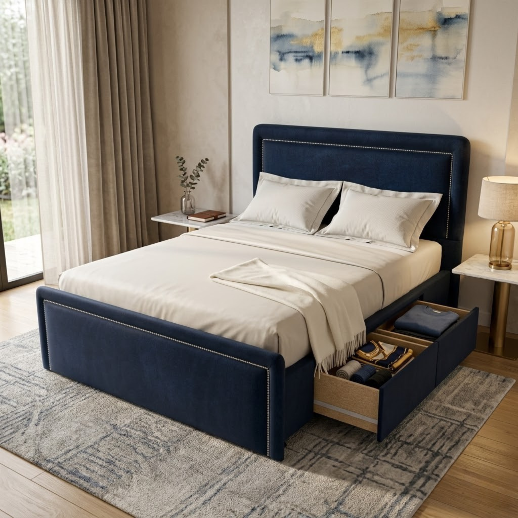 NZ Made Imperial Bed Frame With Drawers