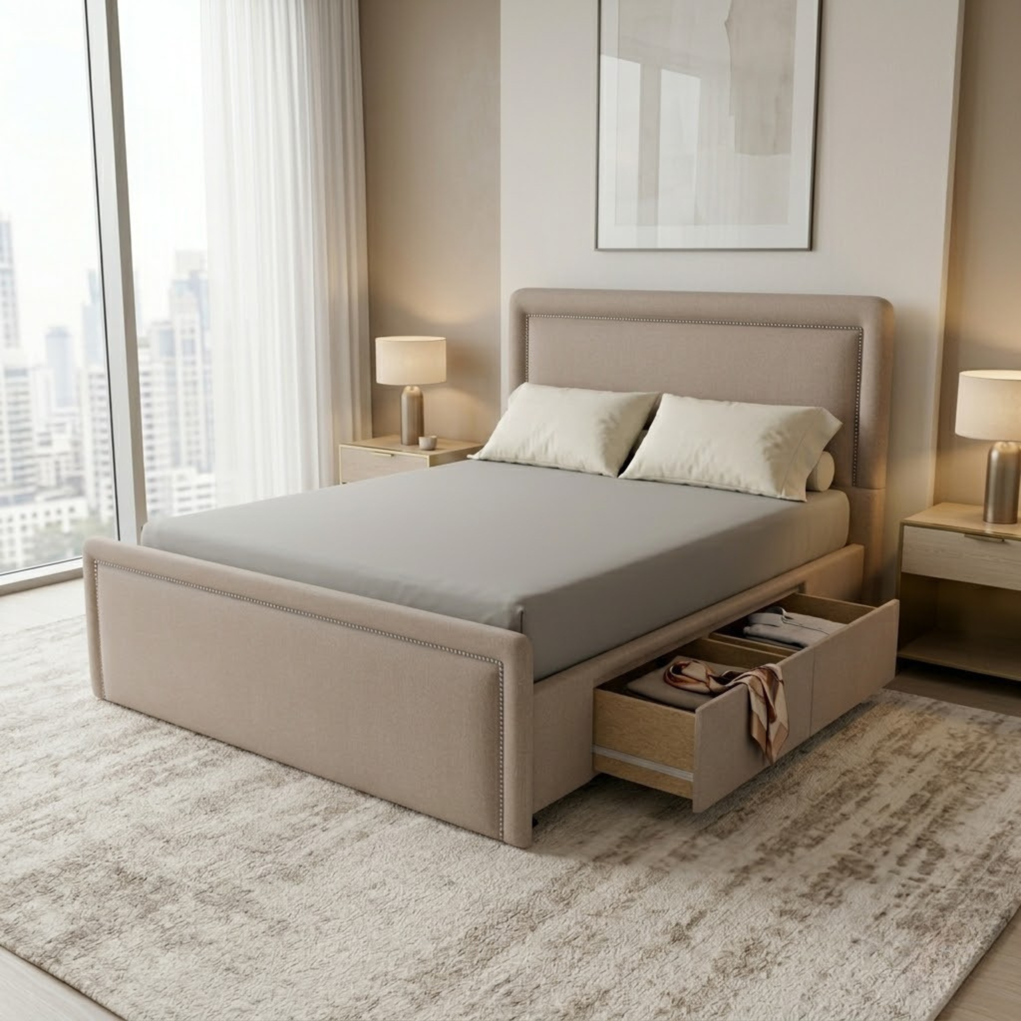 NZ Made Imperial Bed Frame With Drawers