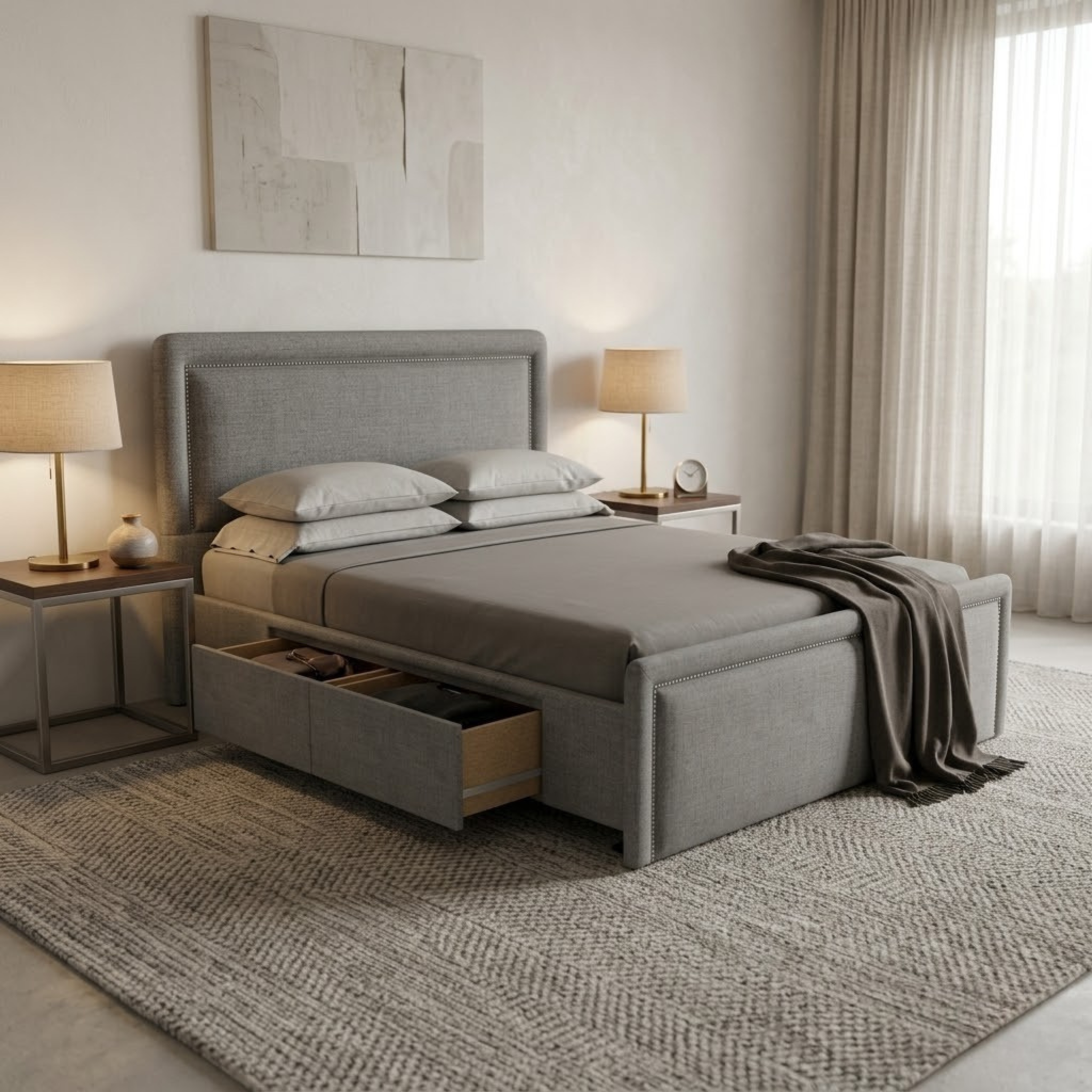 NZ Made Imperial Bed Frame With Drawers