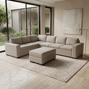 NZ Made Jumbo 6 Seater Corner Sofa