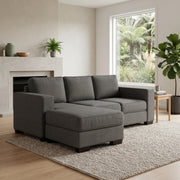 NZ Made Kiwi Comfort 3 Seater with Chaise Corner Sofa | Furniture World NZ