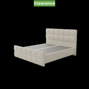 NZ Made Luxe Bed Frame Cali King/ Lily Sand Colour - Floor Model - Bed Frames & Bases