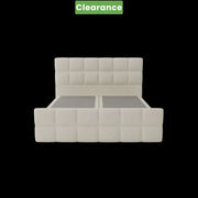 NZ Made Luxe Bed Frame Cali King/ Lily Sand Colour - Floor Model - Bed Frames & Bases