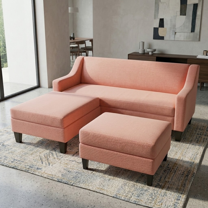 NZ Made Milano Accent 3 Seater With Chaise Sofa