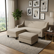 NZ Made Milano Accent 3 Seater With Chaise Sofa