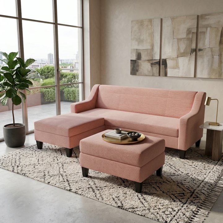 NZ Made Milano Accent 4 Seater With Chaise Sofa