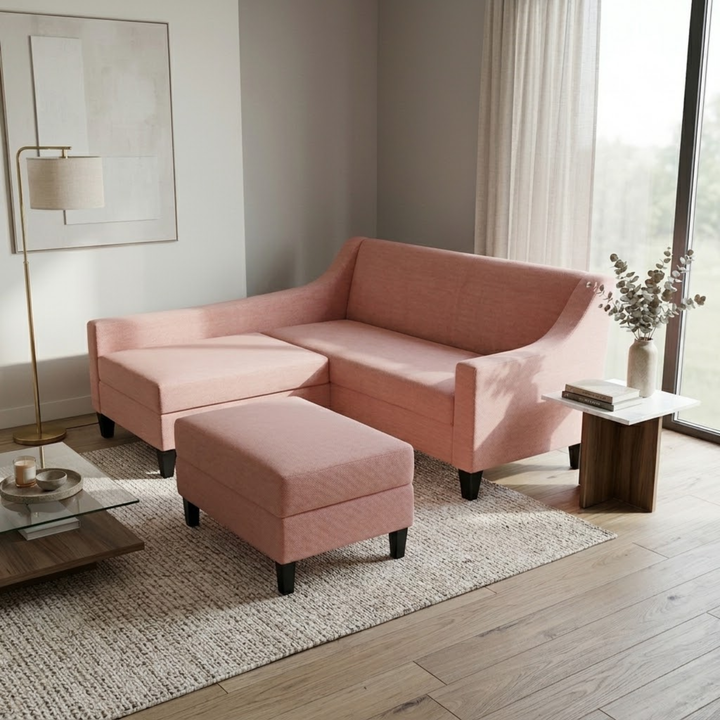 NZ Made Milano Accent Long-Arm With Chaise Sofa