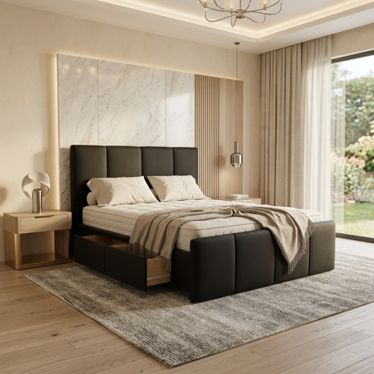 NZ Made Napbox Bed Frame With Drawers