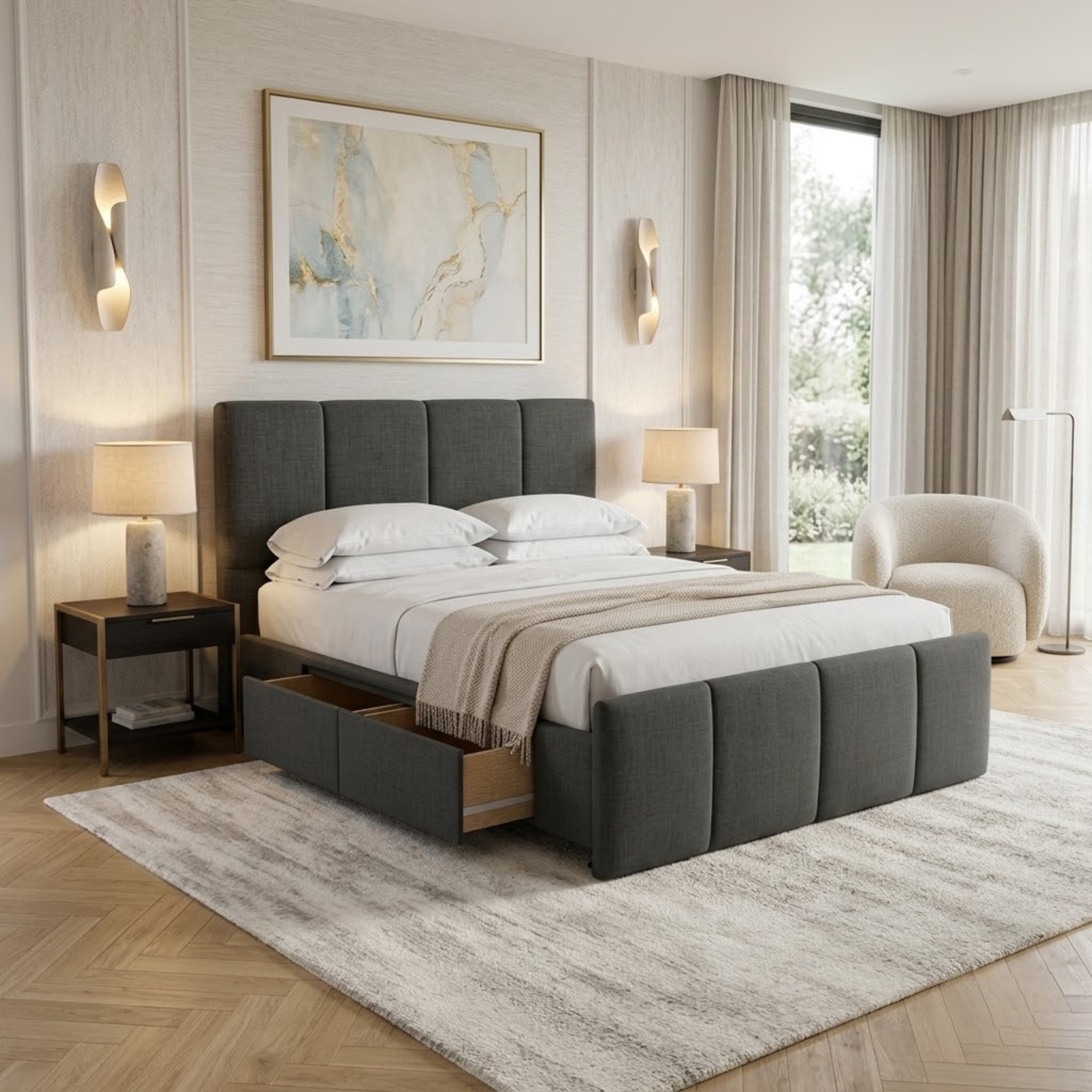 NZ Made Napbox Bed Frame With Drawers