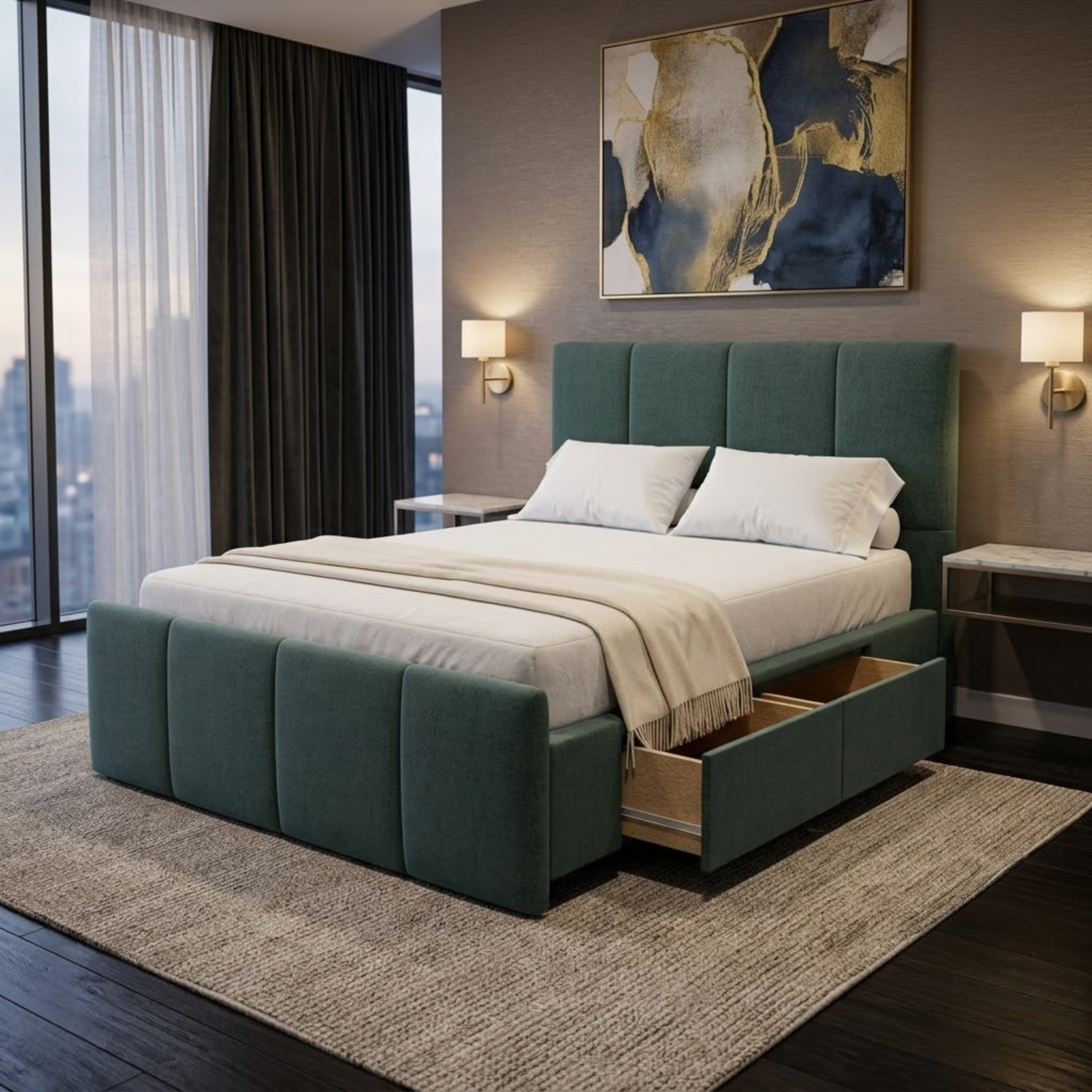 NZ Made Napbox Bed Frame With Drawers