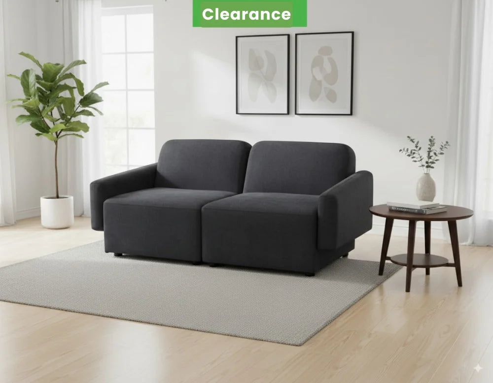 NZ Made Nexus 2 Seater Sofa Floor Model Burwood Pewter