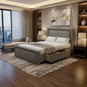 NZ Made Noir Bed Frame With Drawers
