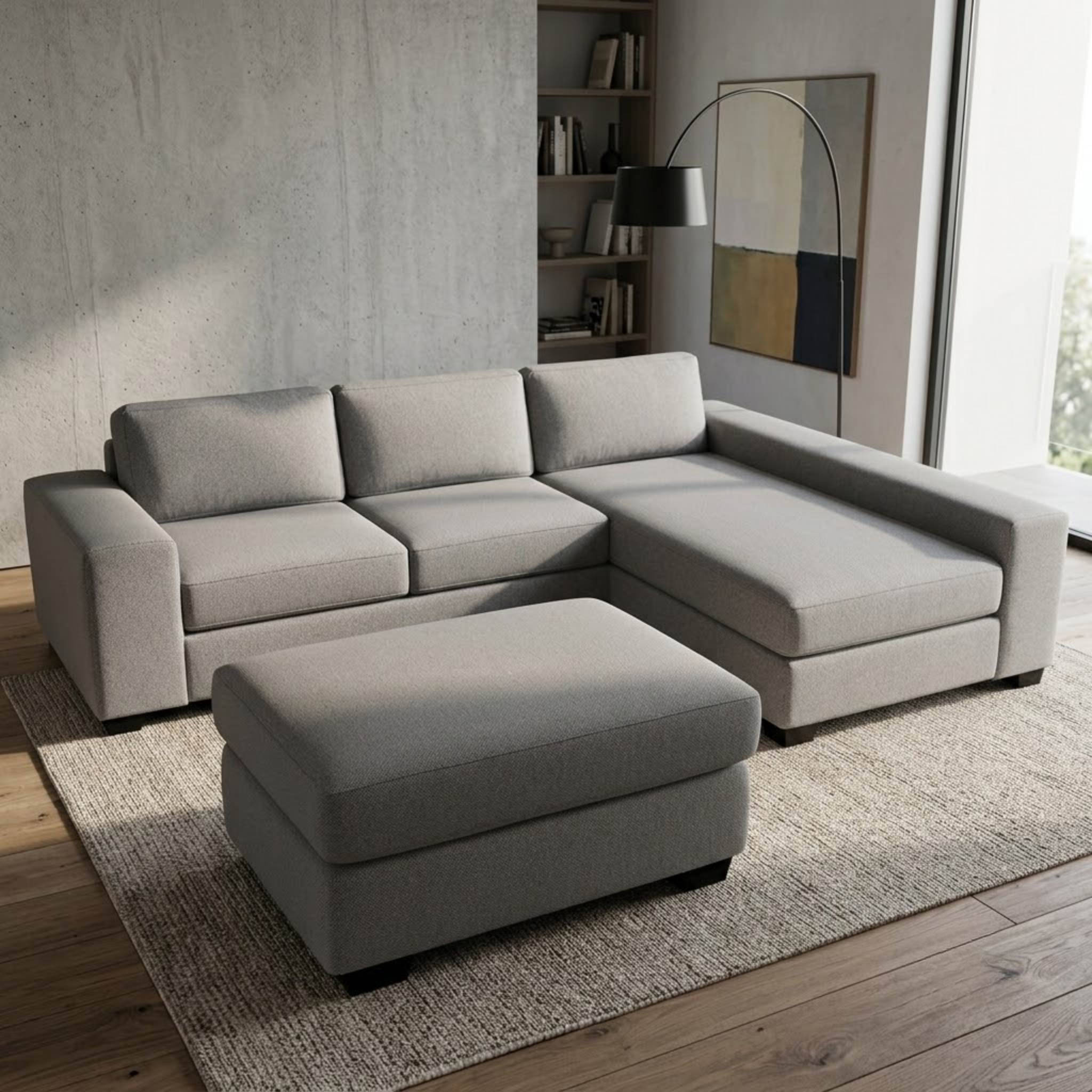 NZ Made Prisma Long-Arm With Chaise Corner Sofa