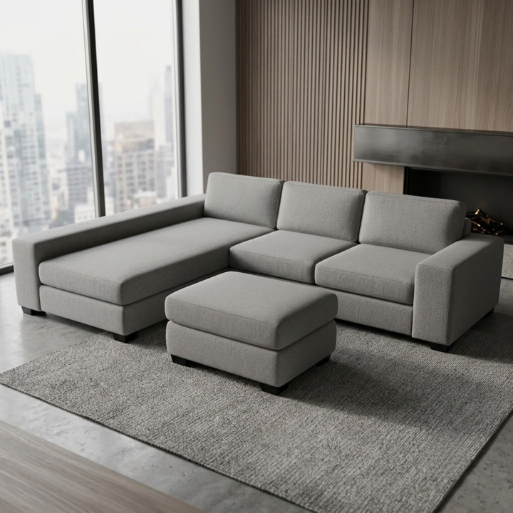 NZ Made Prisma Long-Arm With Chaise Corner Sofa
