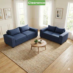 NZ Made Prisma Lounge Suite Collection 3+2 Seater + Ottoman - Floor Model