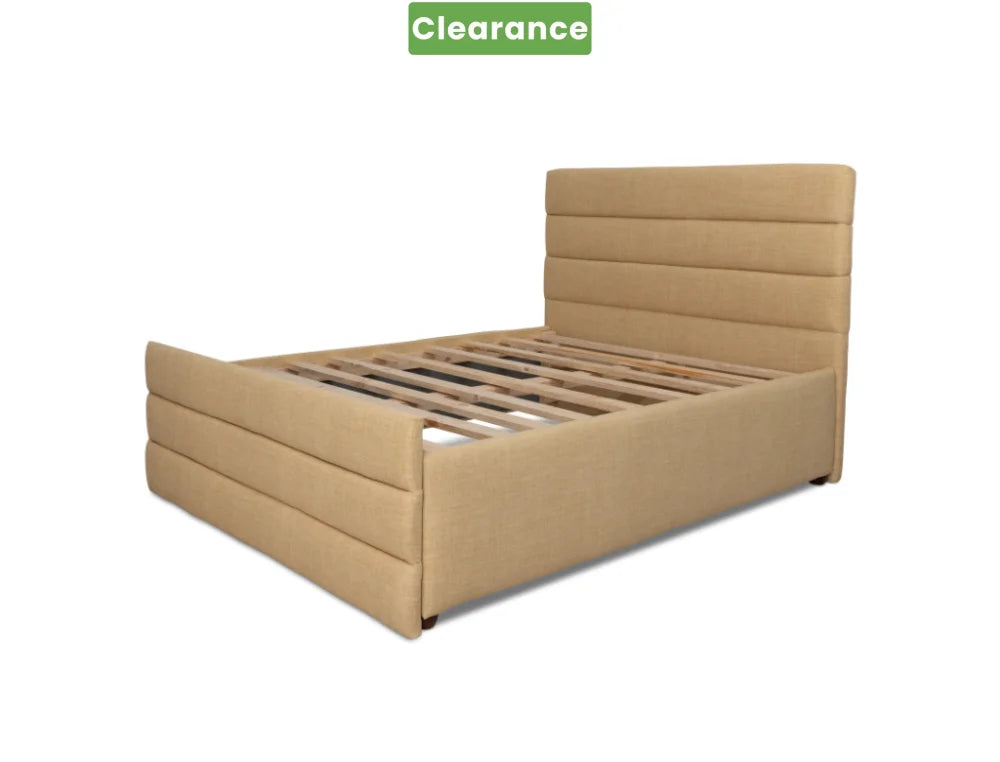 NZ Made Regal Bed Frame Queen Daffodil Colour - Floor Model