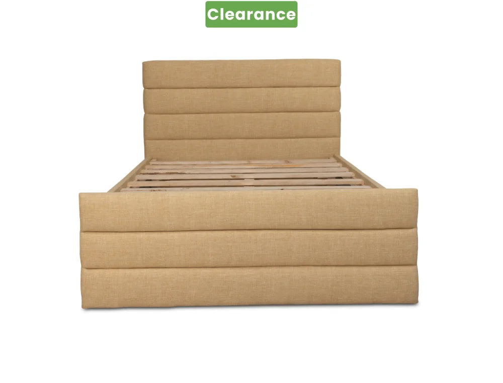 NZ Made Regal Bed Frame Queen Daffodil Colour - Floor Model